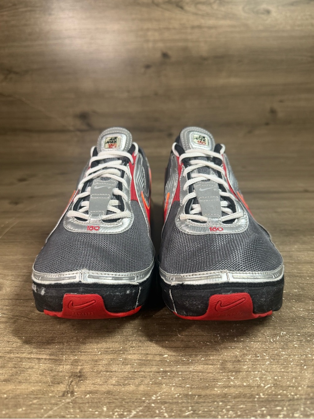 Vintage 2006 Nike Air Max 180+ II Mens 10.5 Silver Red Black 315376-061 Y2K - Picture 5 of 9
